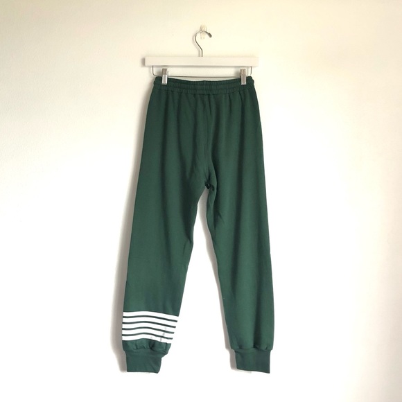 NWT Sub_Urban Riot Cambridge Stripe Jogger Sweatpants | Emerald Green, Size XS - Picture 6 of 9